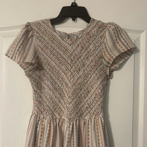 Polagram Maxi Dress with Cream and Multicolor Stripes - Picture 4 of 5